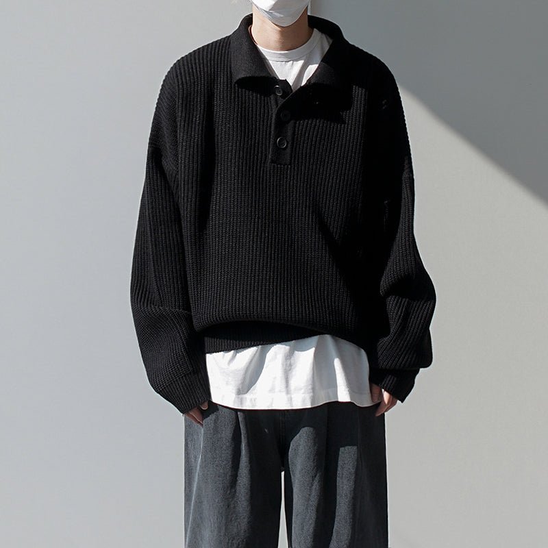 Knit Polo Sweat