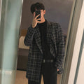 Casual check suit jacket