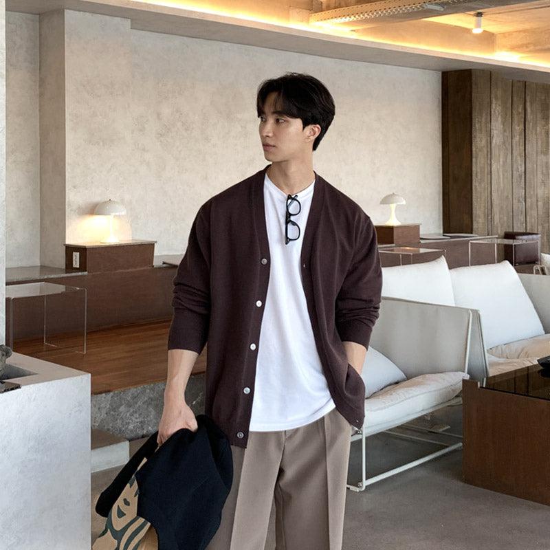 Dark Brown Knit Cardigan