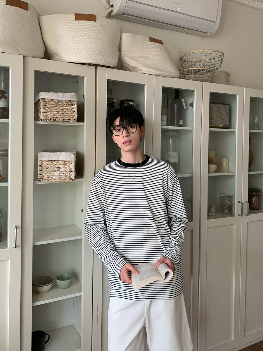 Border long T-shirt