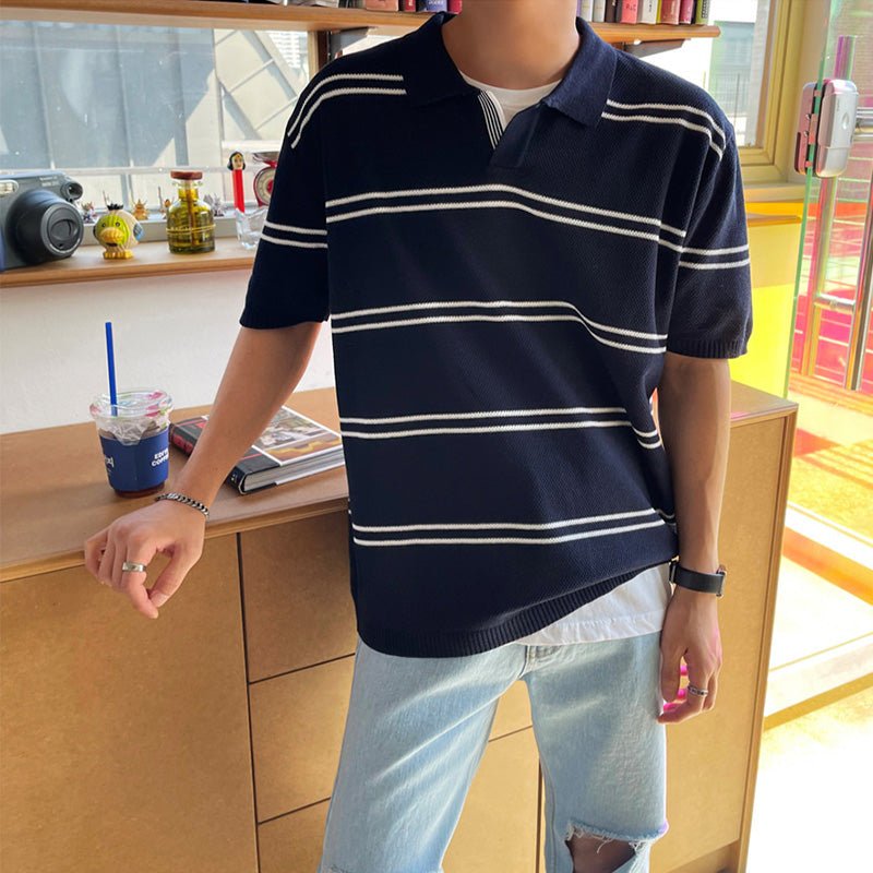 Border polo shirt