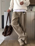 Corduroy wide pants
