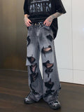 Damage Wide Jeans