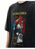 Distressed print short sleeve T-shirt