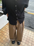 タック入りハイウエストパンツ