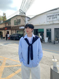 Fake cardigan shirt