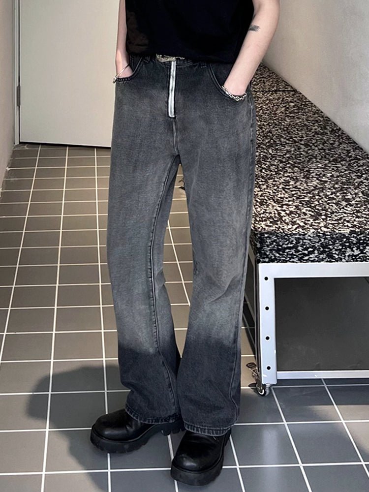 Gradation straight jeans