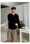 Henry collar long sleeve T-shirt