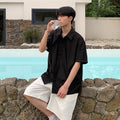 Lapel short sleeve shirt