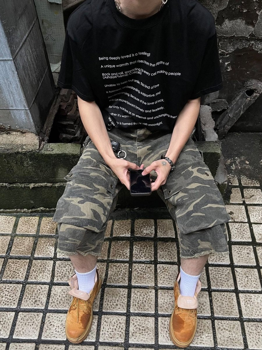 Letter print short sleeve T-shirt