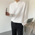 No collar white shirt