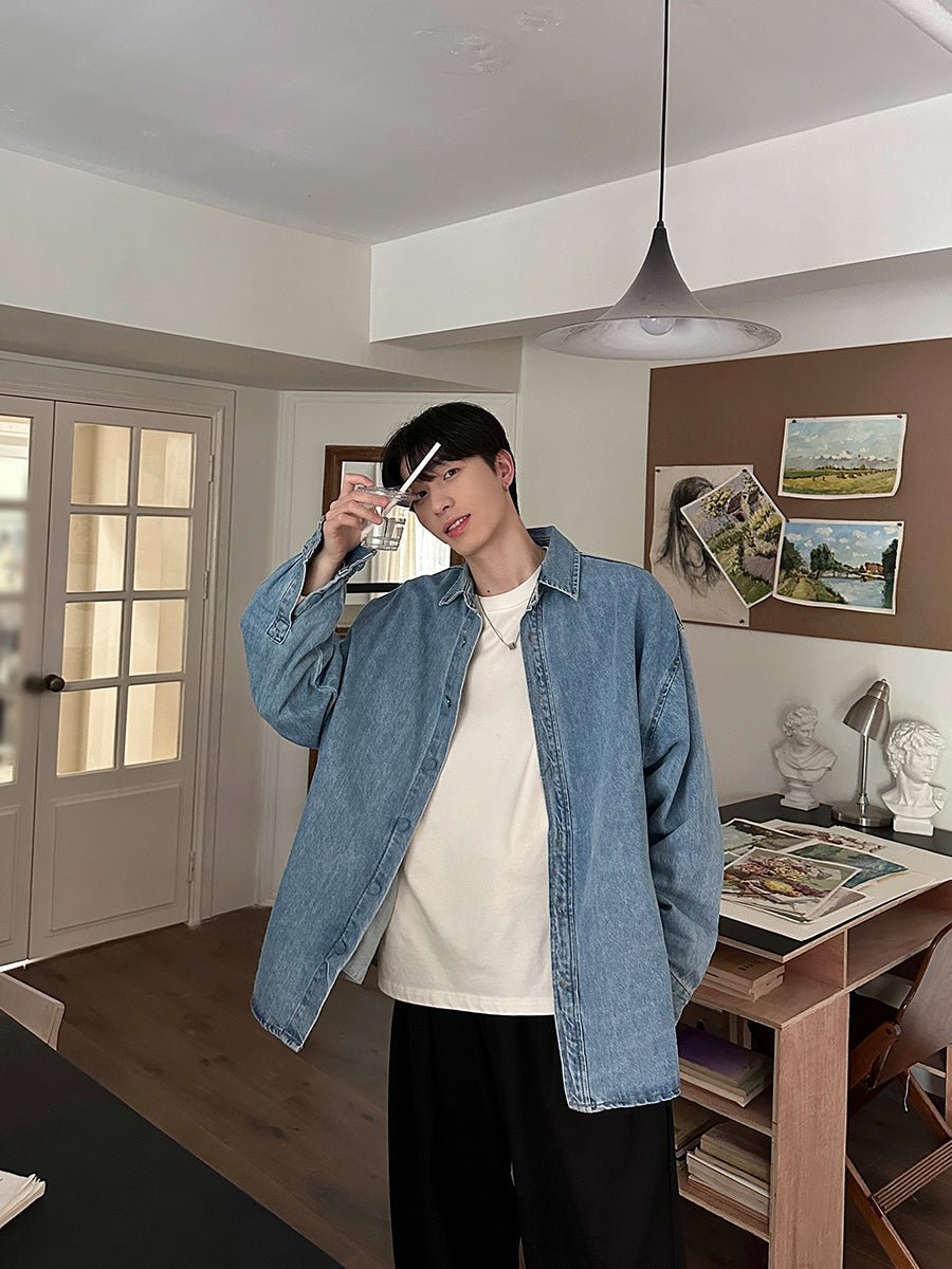 Over -size denim jacket