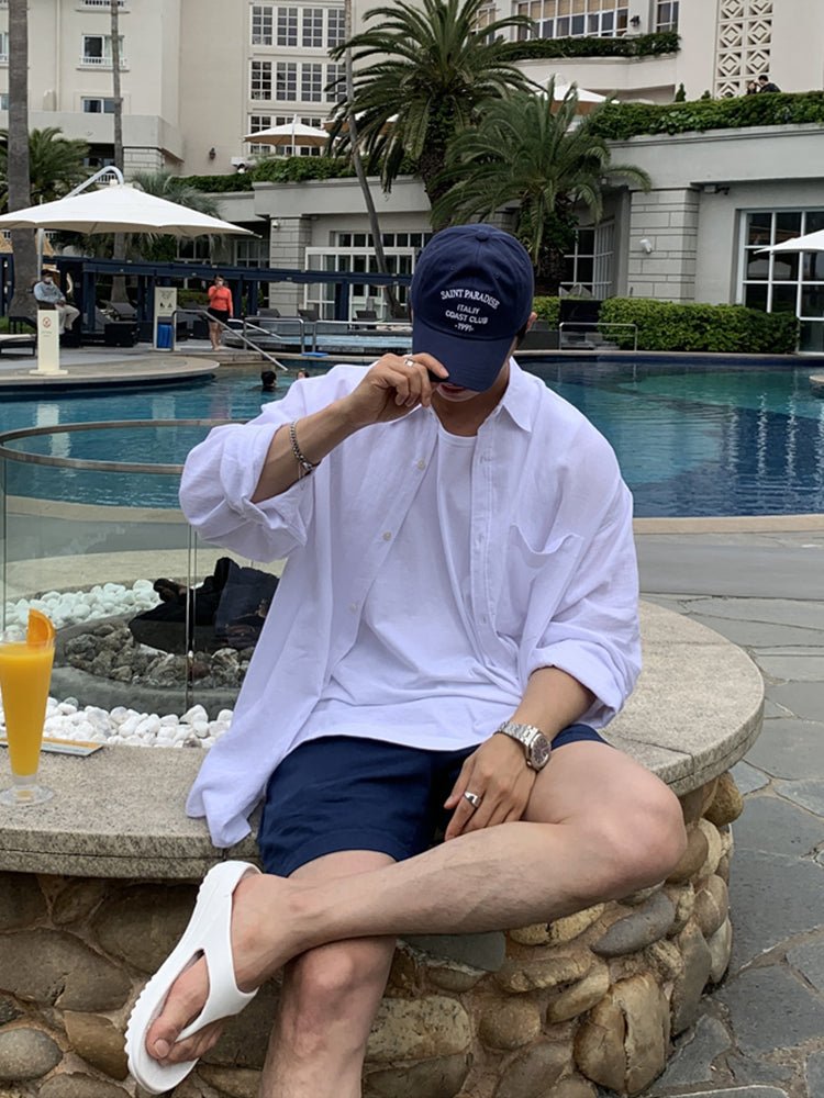 オーバーサイズリネンシャツ メンズ｜Oversized Linen SHIRT