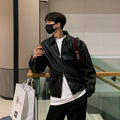 Short leather jacket