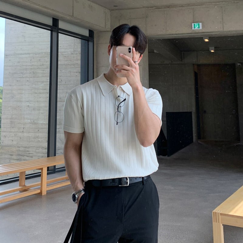 Short -sleeved polo shirt