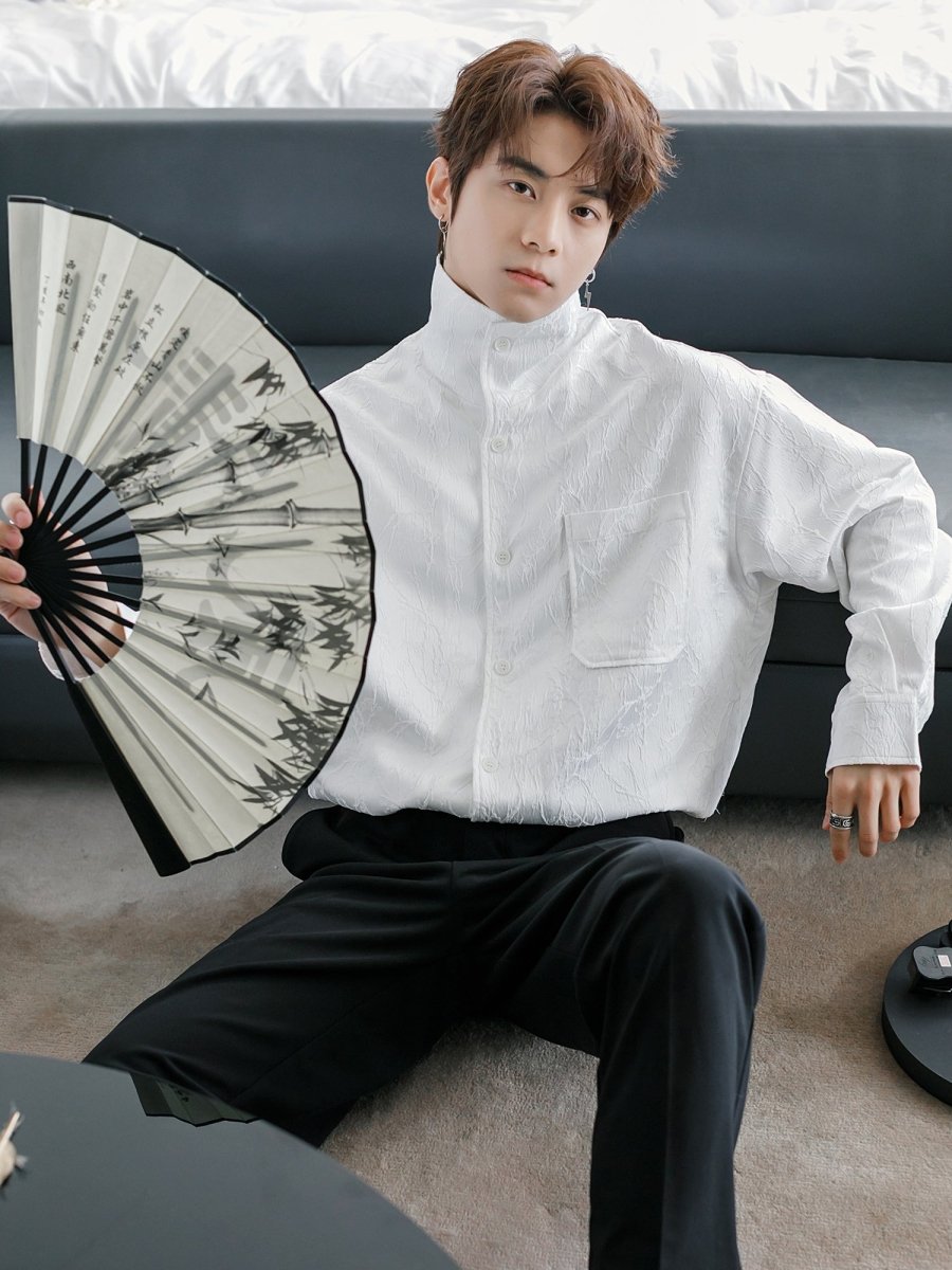 Stand collar design shirt