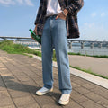 Straight denim pants
