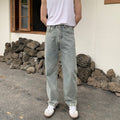 Straight loose denim pants