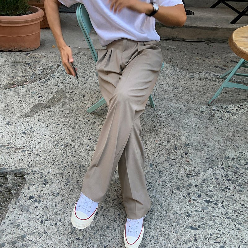 Straight wide leg pants