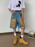 Street denim shorts