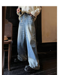 Wash gradation denim pants